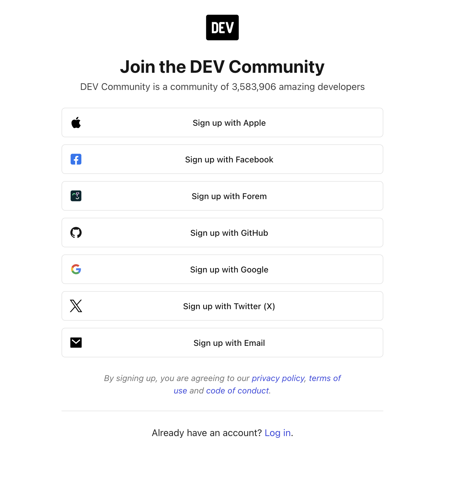 Very annoying pop-up implying that readers must log in to continue